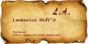 Lenkovics Atád névjegykártya
